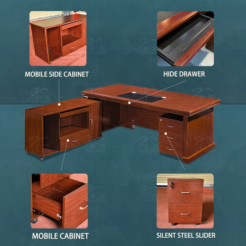 Набор роскошной офисной мебели высокого класса прочный стол для руководителя современный офисный поставка управление директором l-образной формы