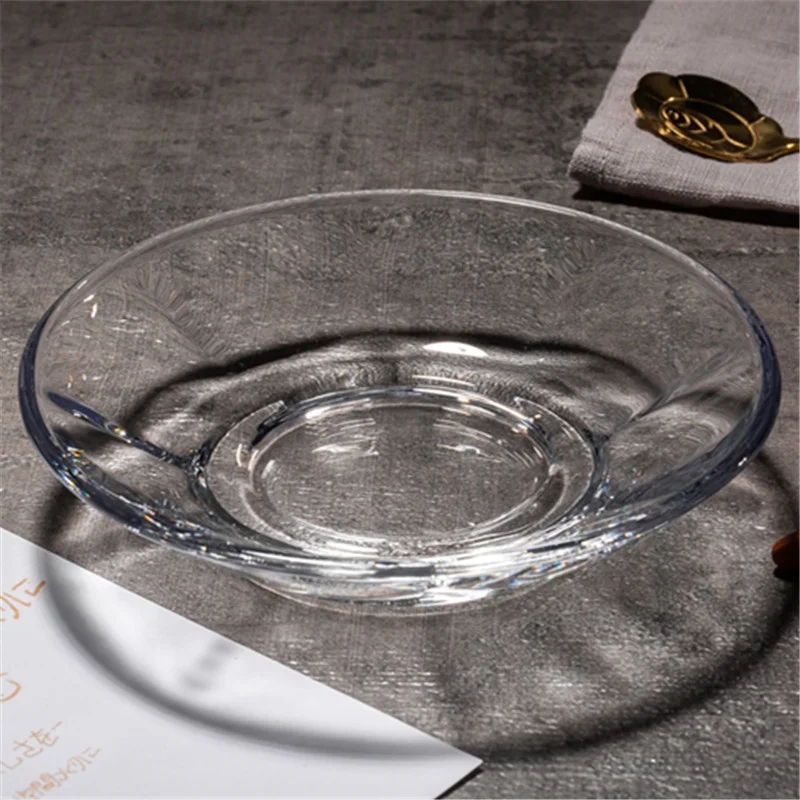 Wholesale Plates glass For Fruit round shape dishes Desertcrystal turkish