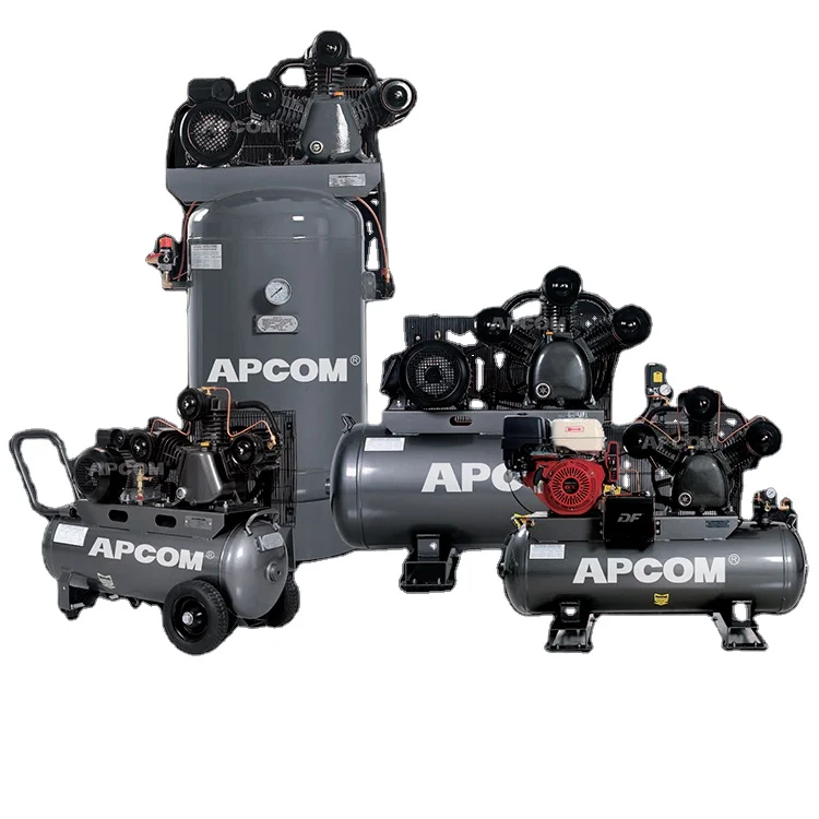 APCOM Engine 50L 100L 150L 50 80 100 300 litre petrol gasoline air compressor 4hp 5.5hp 6.5hp 7.5hp 13hp 15hp air compressors