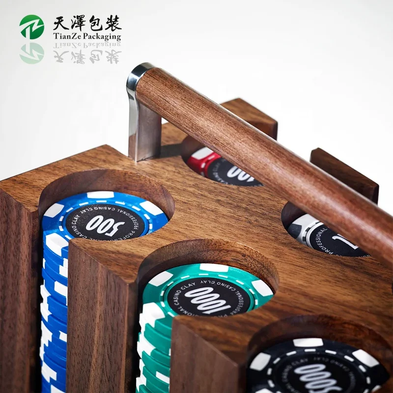 High Quality Premium Wooden Wine Box Custom Luxury Wine Glass Box Casino Pokers Clay Packaging Gift Box