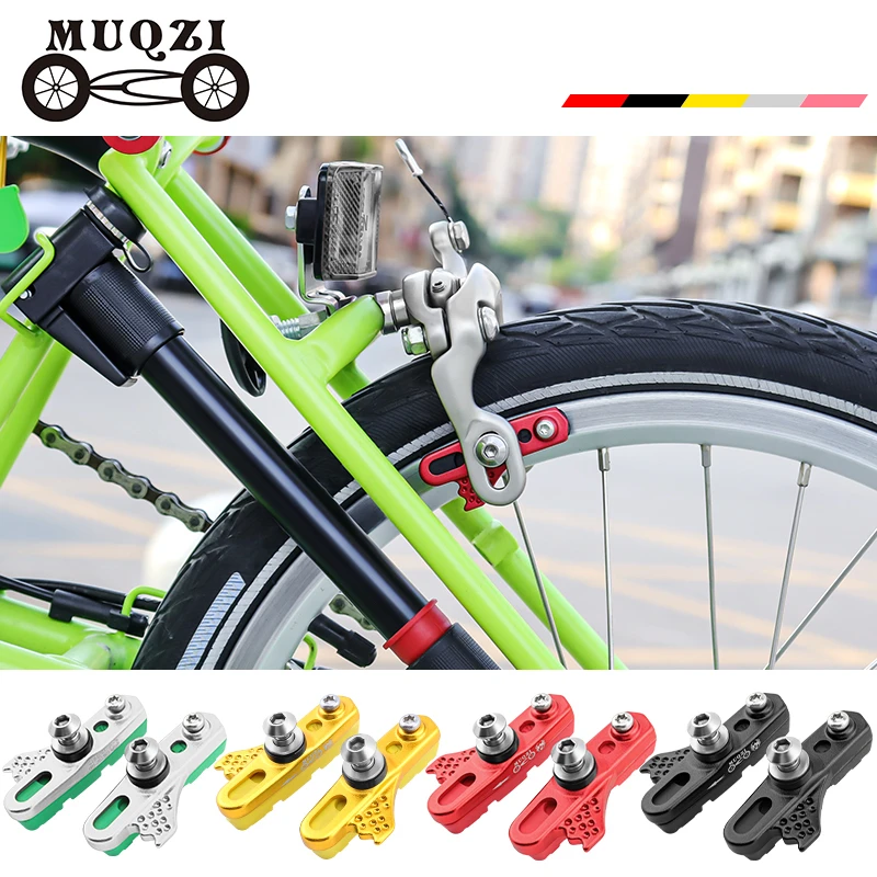 MUQZI MTB Road Bike C-brake Caliper Pads Rubber Aluminum Folding Bicycle Brake Caliper Shoes Block