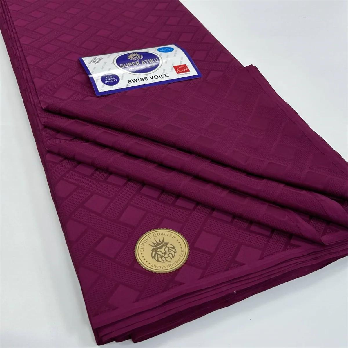 Wholesale Atiku Lace Fabric Egypt Cotton For Men Garment Men Fabric Material Nigerians Swiss Voile 100% Cotton Lace Fabric