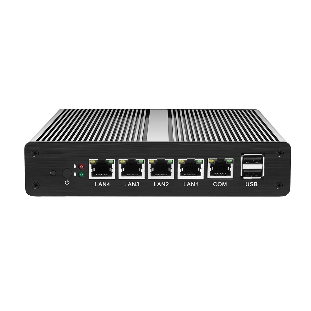 Firewall Mini PC In-tel i3 5010U 4010U M.2 SSD 4G Modul Computer Router Pfense Industrial PC Support AES-NI 6 Gigabit Lan