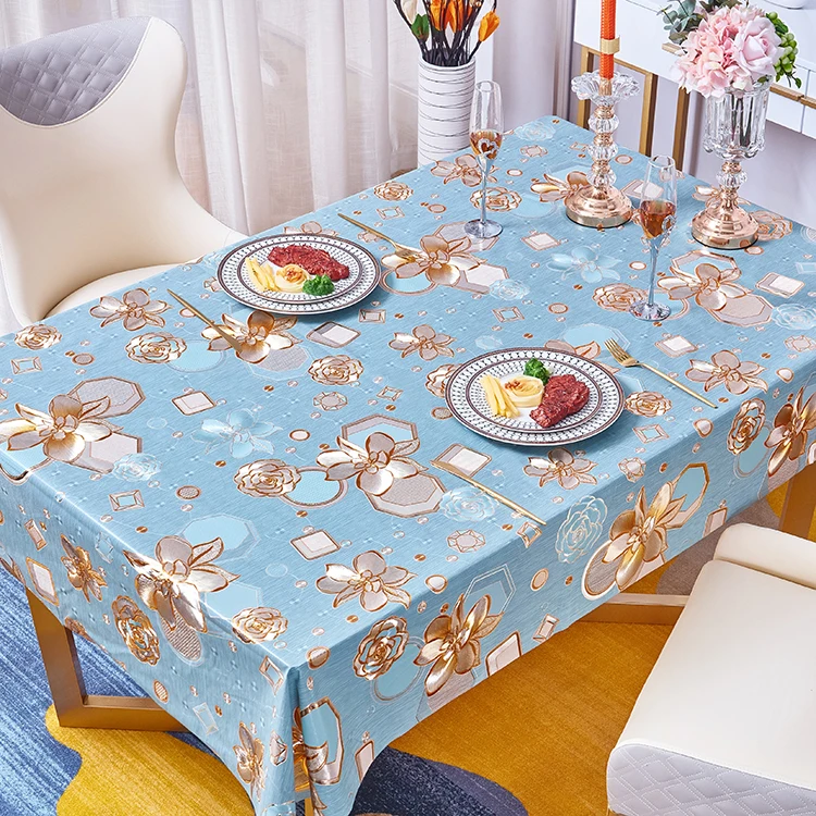 Innoplast Brand Factory Price PVC Metallic Colorful Emboss Printing Tablecloth