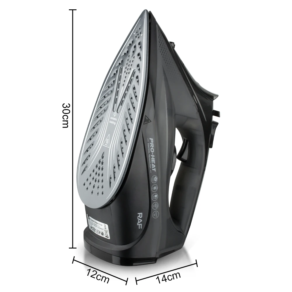 RAF Hot Sale 2200w New Electric Steam Iron Portable Handheld Steamer Ironing for Clothes Ceramic Steam Iron