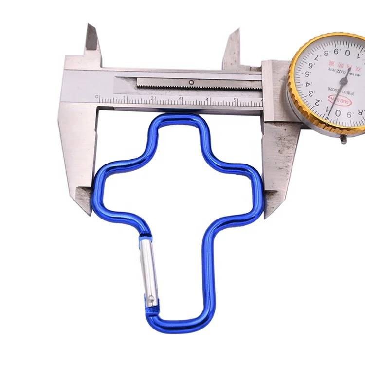 China factory wholesale the promotional key chain aluminum cross carabiner clip