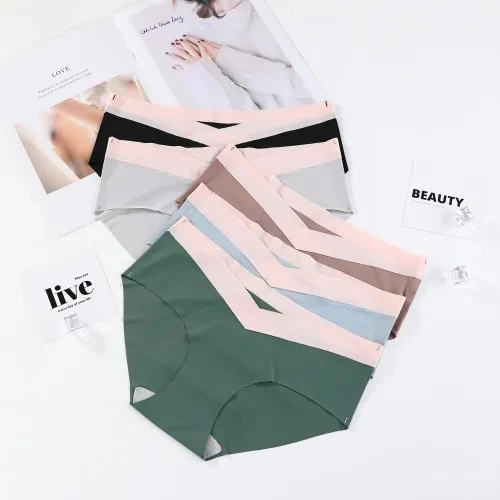 OEM ODM Custom logo size Ice silk pregnant second trimester late pregnancy traceless briefs women large size postpartum panties