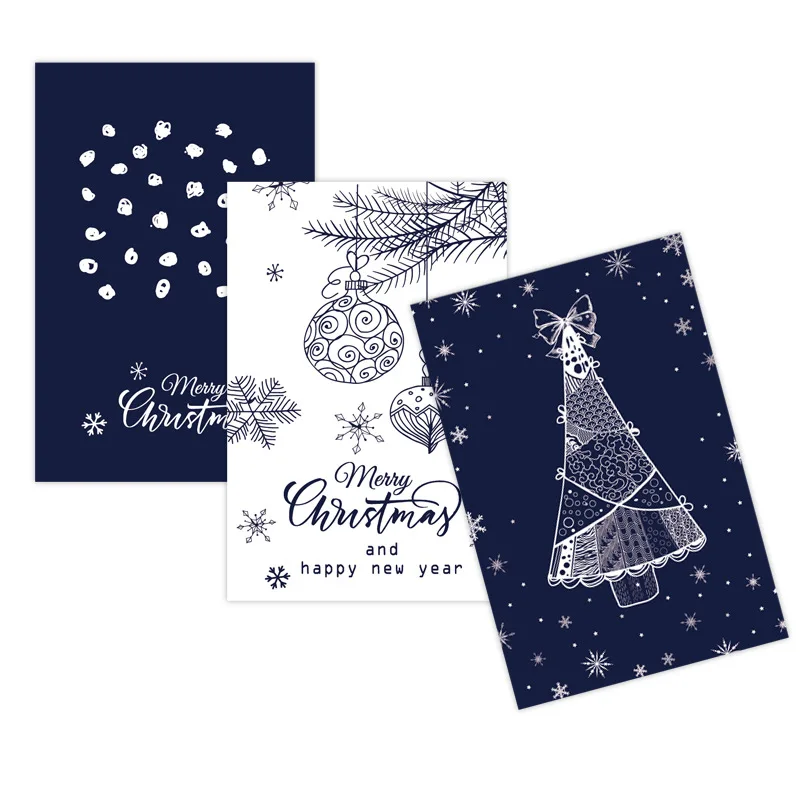 
business family xmas tree postcards with printing 