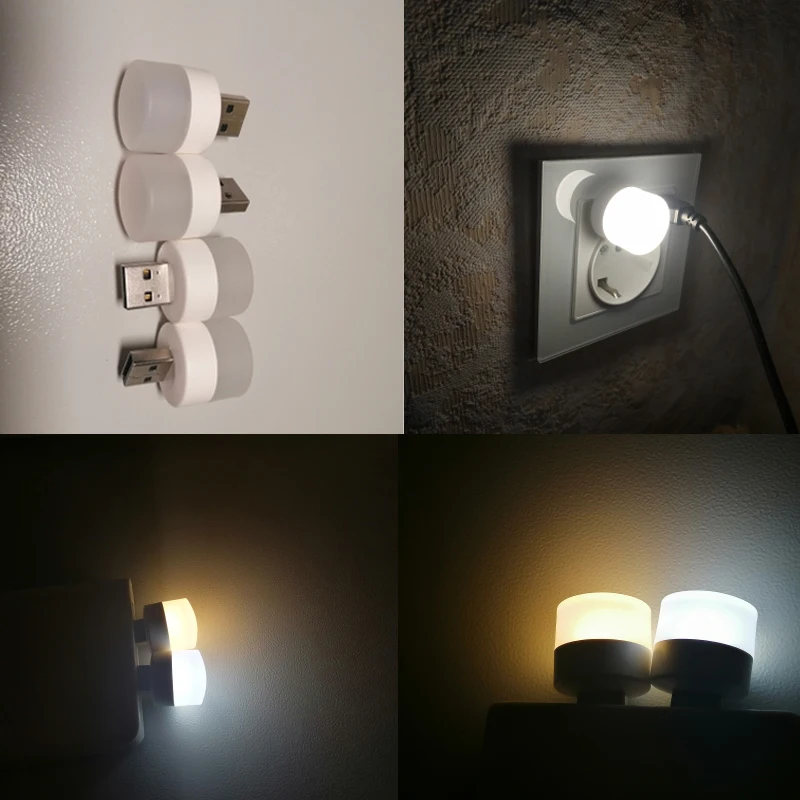 Лампа с USB-разъемом для компьютера маленький светильник чтения USB-зарядкой и защитой глаз круглый