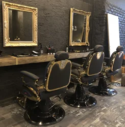 Gold chrome vintage antique barber chair ZY-BC8834A