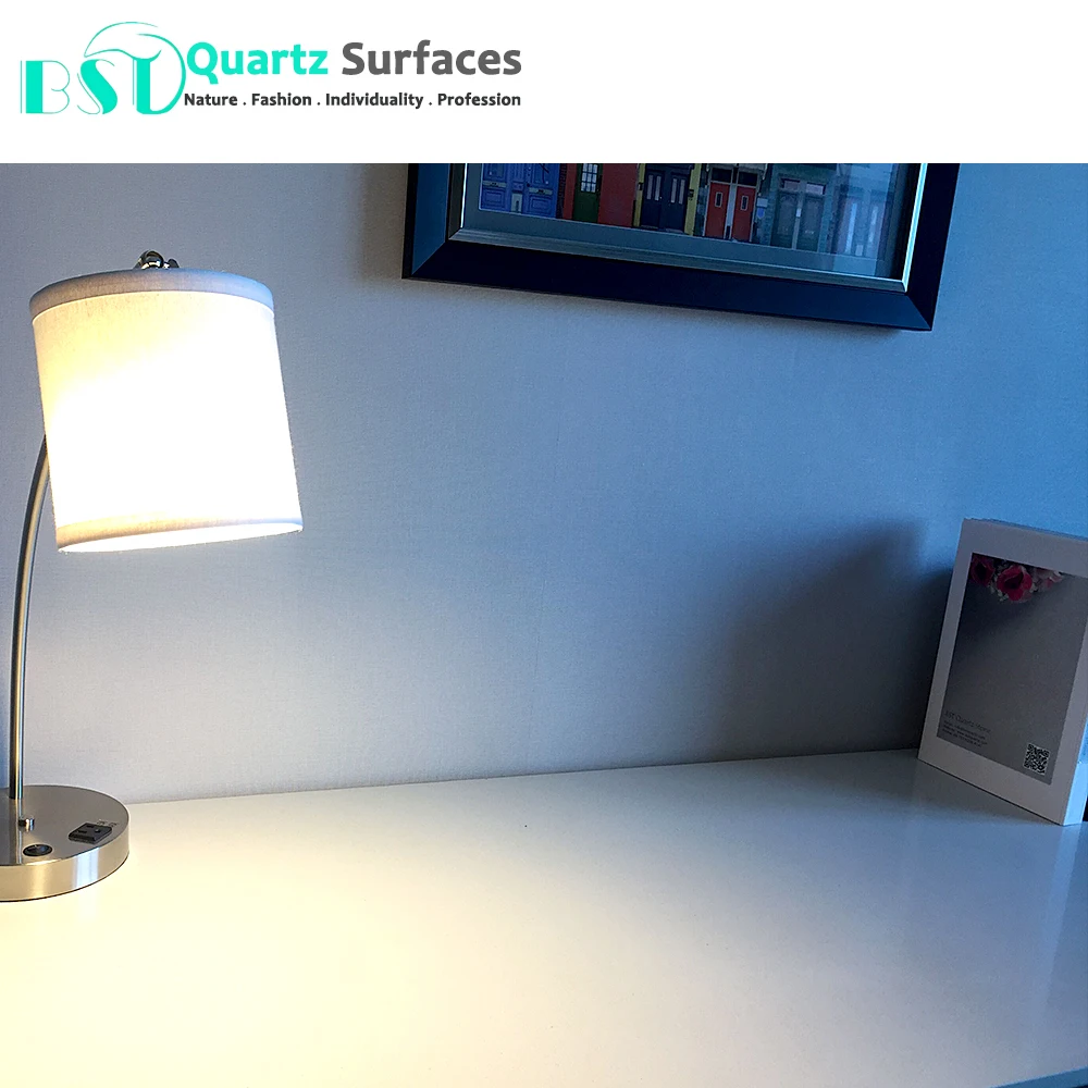 Cut-to-Size Kitchen Artificial Quartz Marble Granite Stone Carrara White Calacatta Vanity Quartz Countertop with Grey Veins