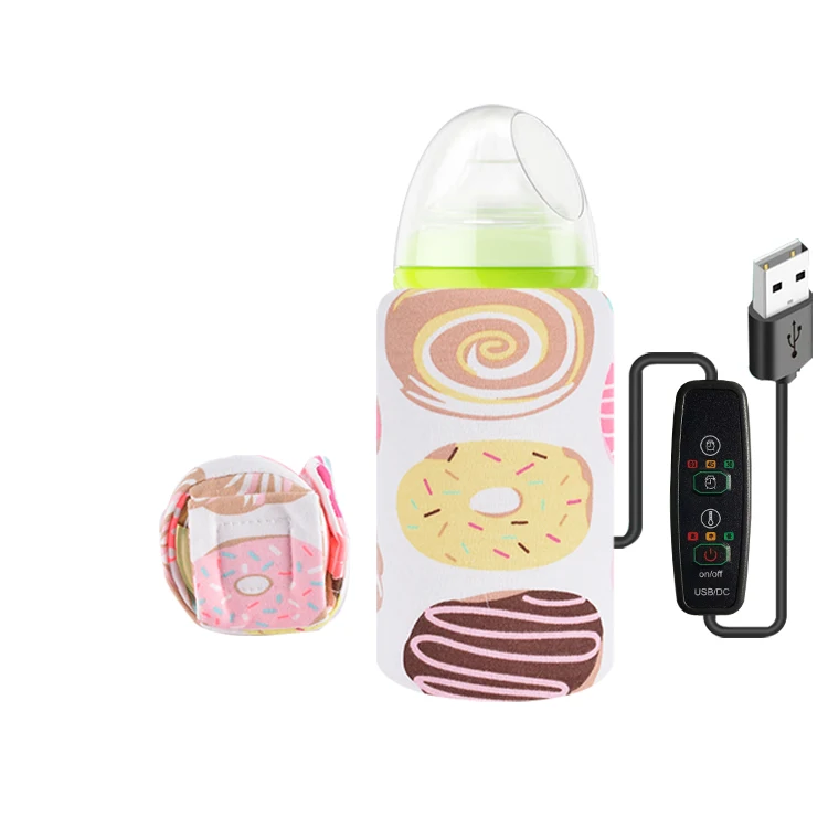 Winter USB Timing Temperature Adjustment New Cotton Baby Feeding Bottle Warmer with Bottom Protection