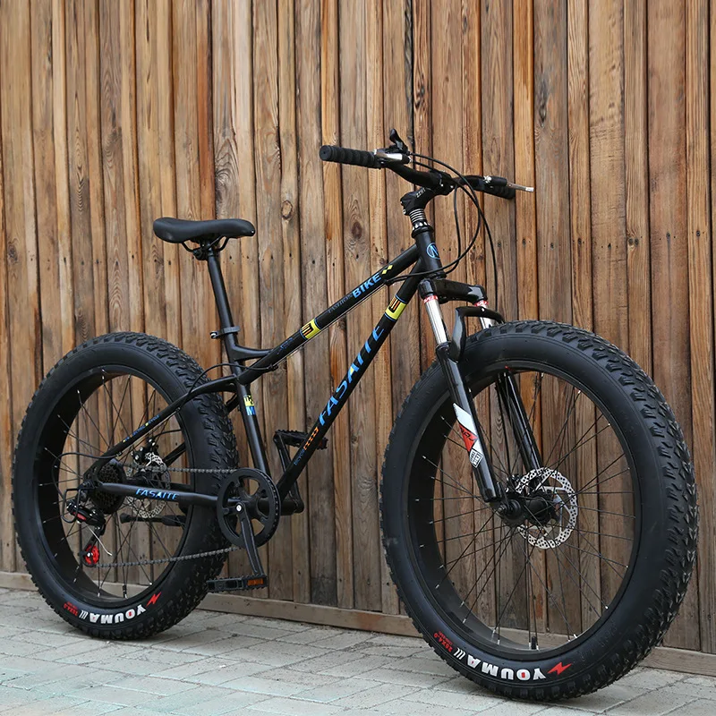 High quality factory direct sale carbon steel 26 inch high full suspension fat tire bike snow mountain bicycle