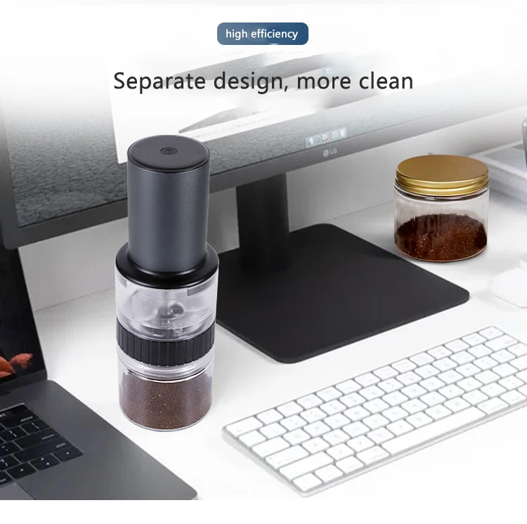 Commercial Coffee Mill Electric Grinder With Glass Jar Rechargeable Kitchenware
