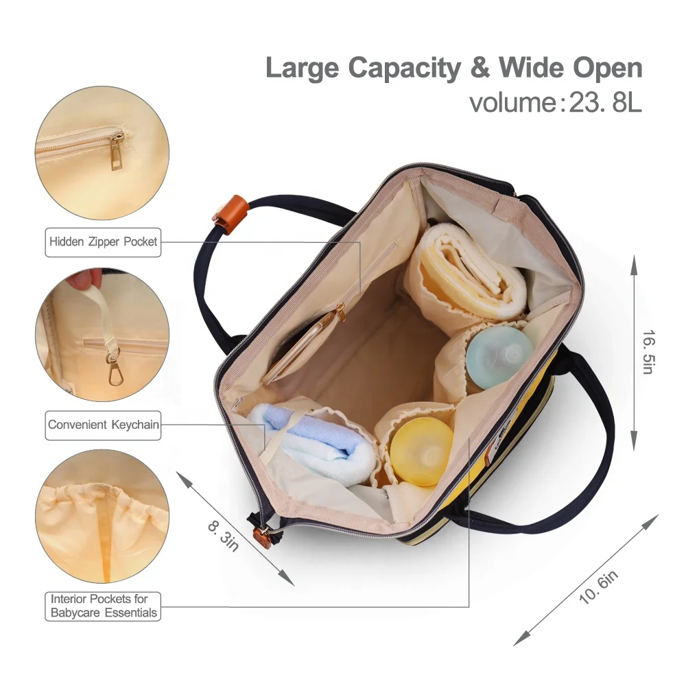 Wholesale Portable Waterproof Factory Directory Cheap Outdoor Mummy Baby Diaper Bag Backpack for Travel