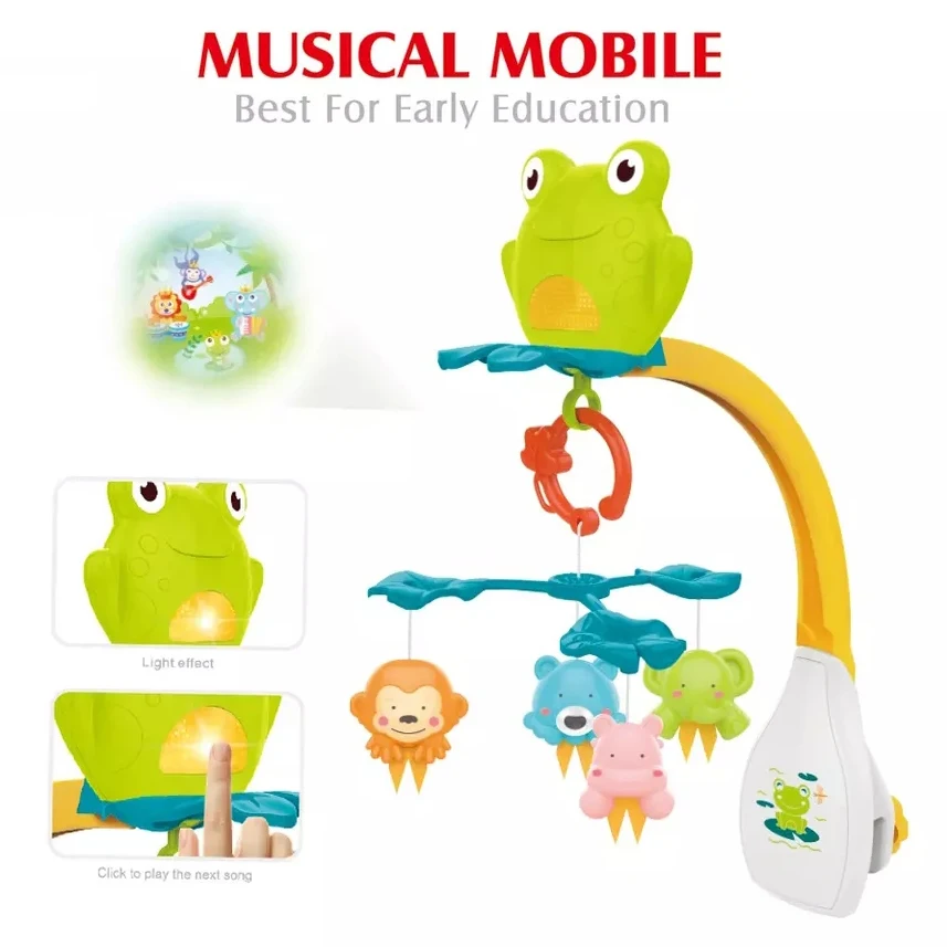 Hot Selling Baby Bed Bell Toys Sleep Musical Mobile Toys For Newborn Infant