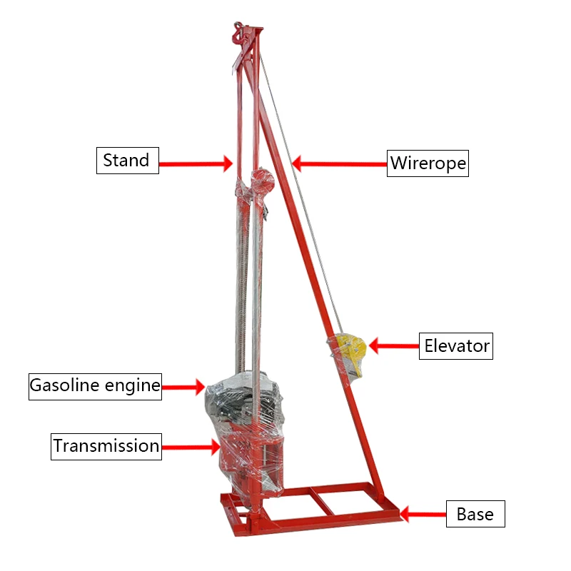 Borehole Water Well Drilling Rig China Mini Water Well Drilling And Rig Machine vertical portable sampling rig