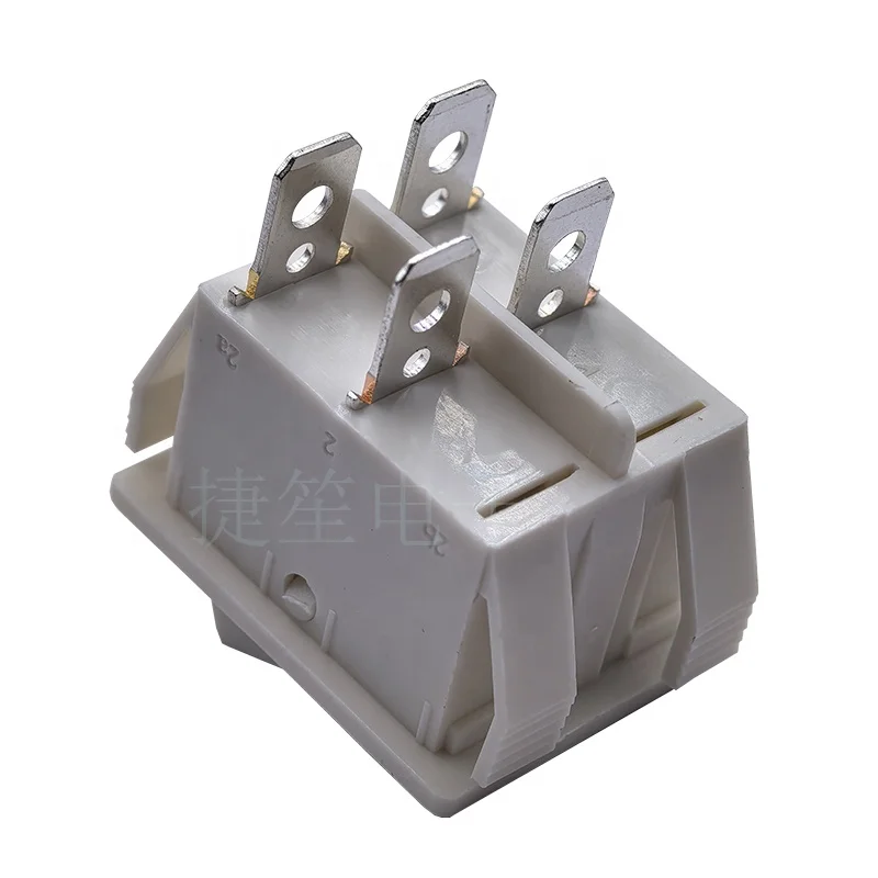 16A 250V /16A125V AC Square  Rocker Switch White Switch for Equipment and Medical Equipment JS-608FA