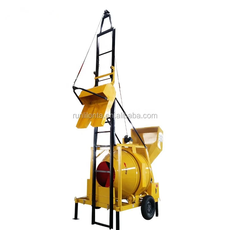 LONTA JZC350EML 4 bags lifting ladder electric self loading beton mortar mud cement concrete mixer machine 350L betonniere