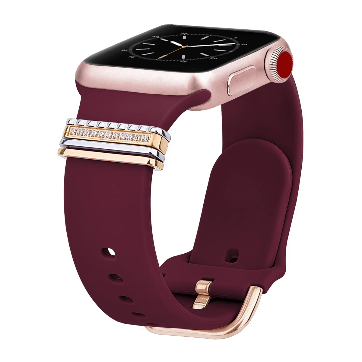 Металлическое декоративное кольцо из нержавеющей стали для ремешка Apple Watch совместимое с ремешком умных