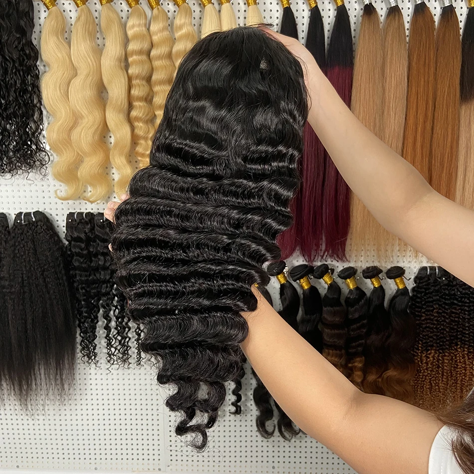 Transparent HD Lace Frontal Wigs 150% 220% 250% HD Full Lace Wig Wholesale Brazilian Virgin Hair Full Lace Human Hair Wig