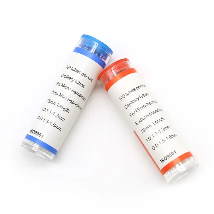 Medical Non-Heparinized Micro-hematocrit 75mm Hematocrit Blood Capillary Tube