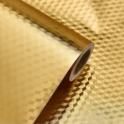 Kitchen Self Adhesive Waterproof anti-Oil Backsplash Stickers aluminum foil Wallpaper 3meters