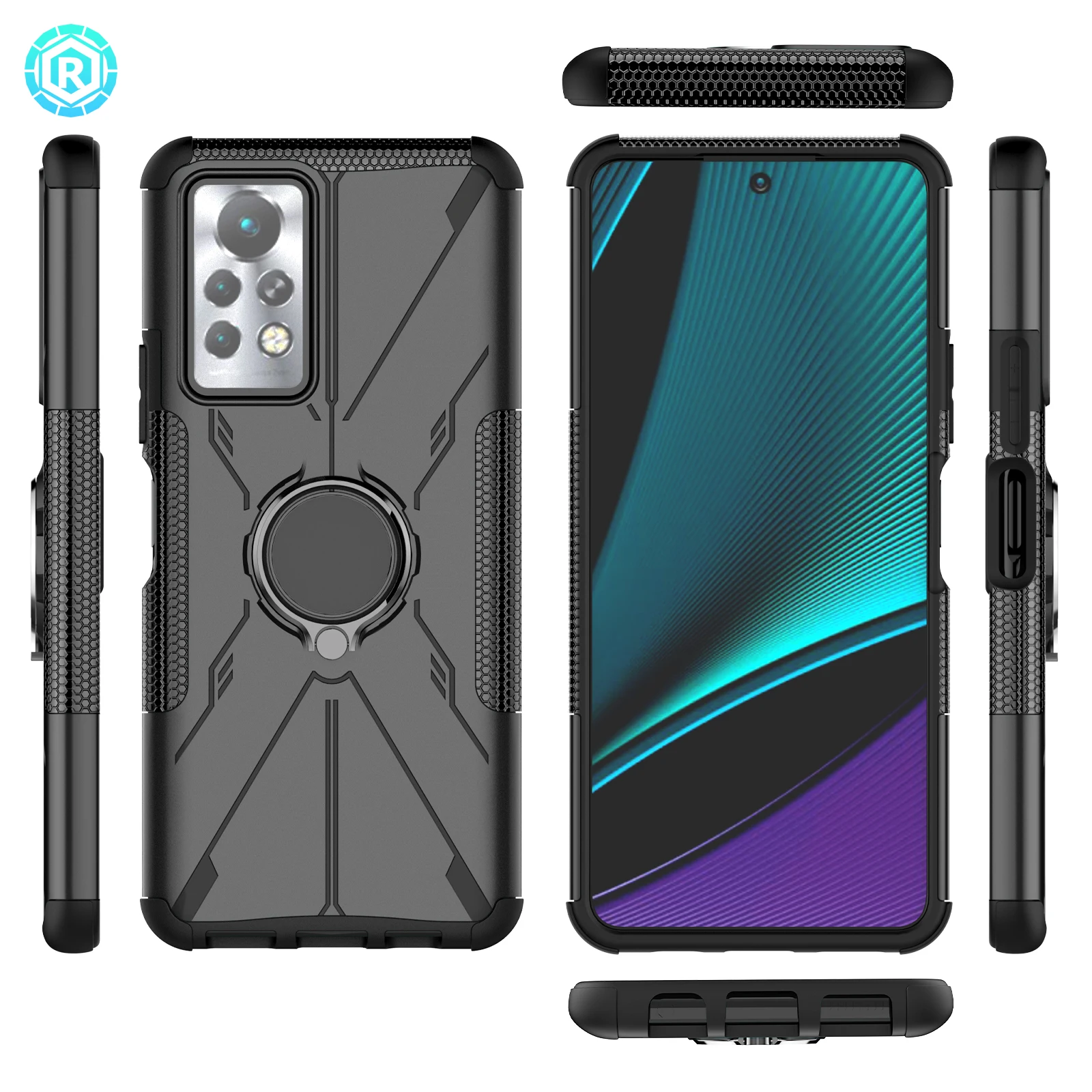 2022 Новый Модный чехол для телефона 2 в 1 Противоударная задняя крышка для сотового телефона с держателем для Infinix note 11 pro Чехол для телефона