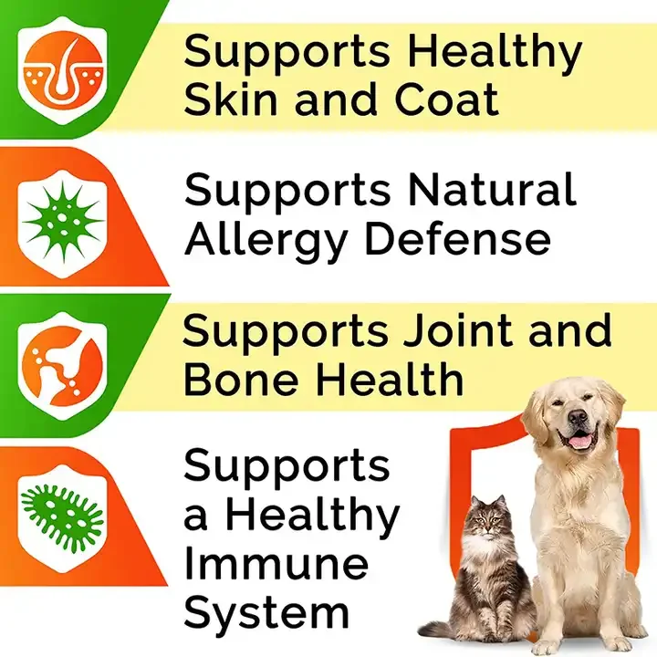 OEM Pure Wild Alaskan Salmon Oil for Dogs Cats Omega 3 Pure Wild Alaskan Salmon Fish Oil Pet for Skin Health