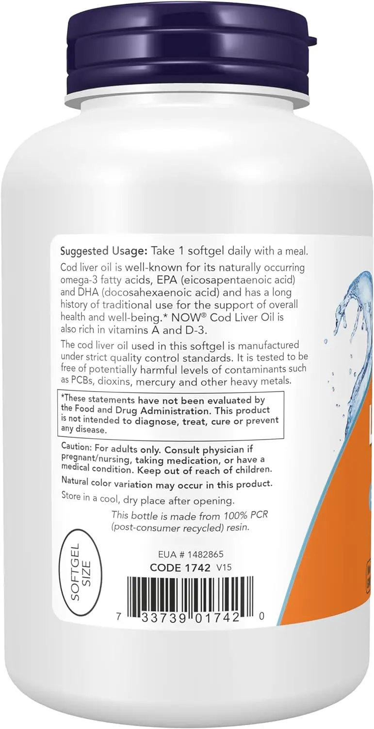 OEM  Cod liver oil, rich in vitamin A and D-3, protecting heart health, gluten free, non genetically modified