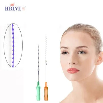 18G 100mm 2020 best selling products face lift v line pdo thread needle with thread