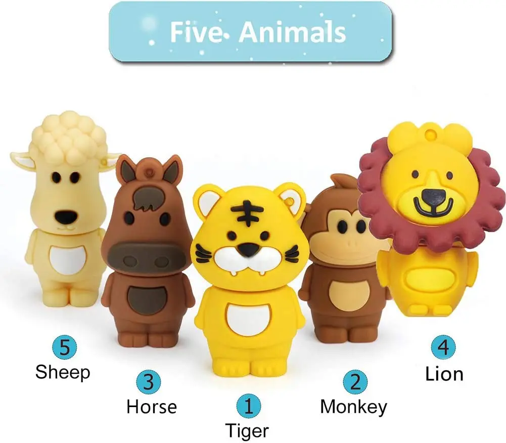 Gitra Promotional Gift 4GB 8GB Usb Stick Pvc Usb Soft Silicone 16GB 32GB Simulation Animal Lion Shaped usb flash Drive