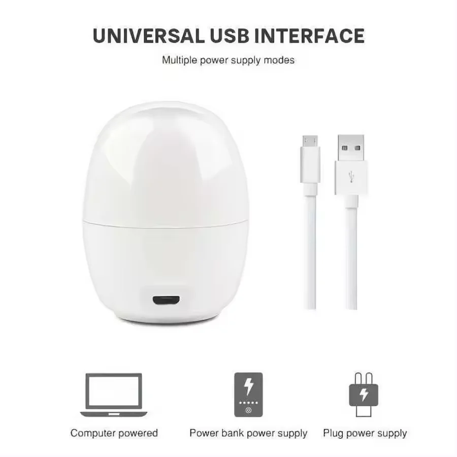 Mini Nail Lamp Led Quick Drying Small Rechargeable Portable Nail Lamp Single Finger Eggshell Shaped Protect Hand Household
