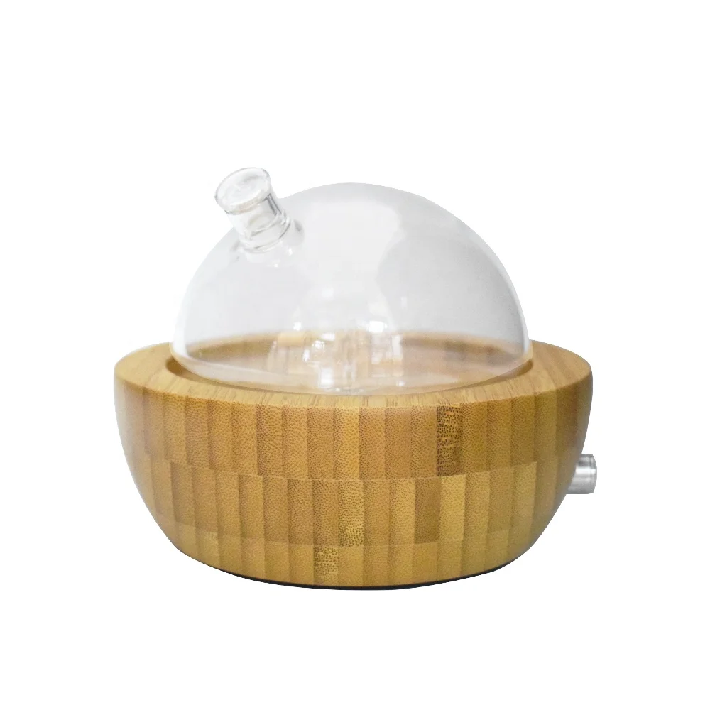 Real Bamboo Glass Nebulizing Waterless Diffuser Natural Electric Essence Oil Diffuser