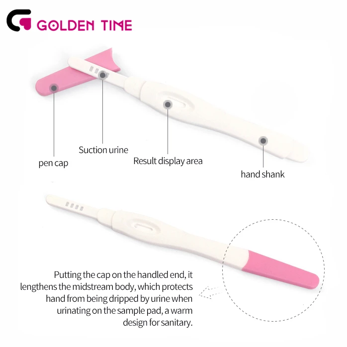 Factory Price Oem Brand Pack Customized Urine Home Use Early HCG Pregnancy Test Stick Midstream Kit
