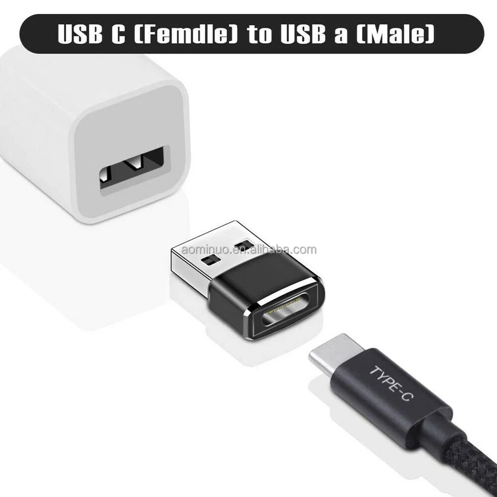 Кабель-адаптер Amazon USB C «Мама»-«папа» 3.1 Type C-USB A OTG для быстрой зарядки и передачи