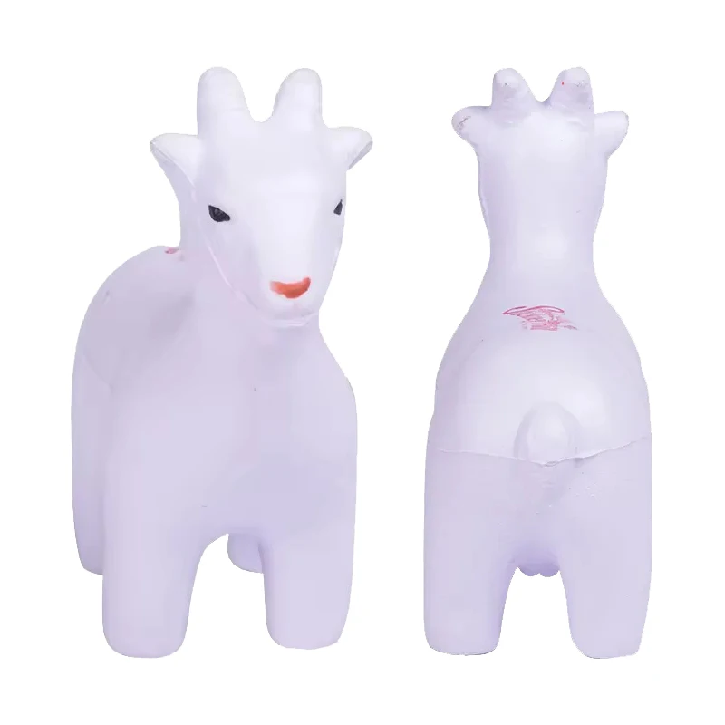 Goat PU Stress Reliever Ball,White Goat PU Stress Ball,Goat PU Stress Ball Toy