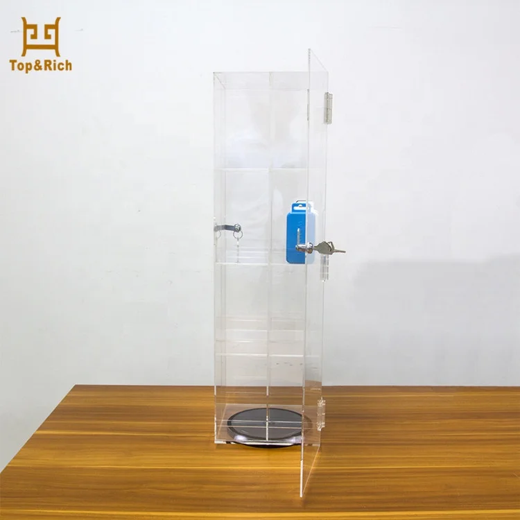 Завод сделал 4 уровня вращающийся прозрачный акриловый тип-c беспроводной зарядное устройство дисплей с замком и