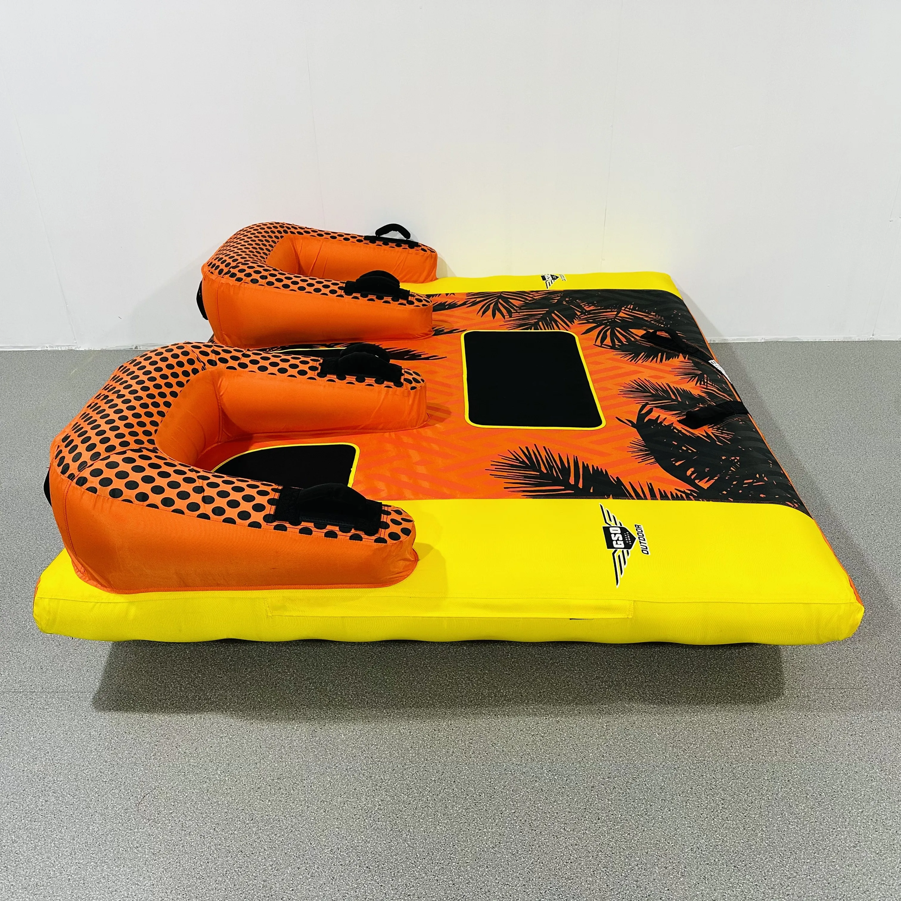 Factory high quality Crazy Inflatable Water Fun Towable Ski Tube Floating Drag Water Sports