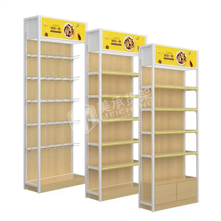 Meicheng Rack Display Metal Provision Store Supermarket Display Rack For Store