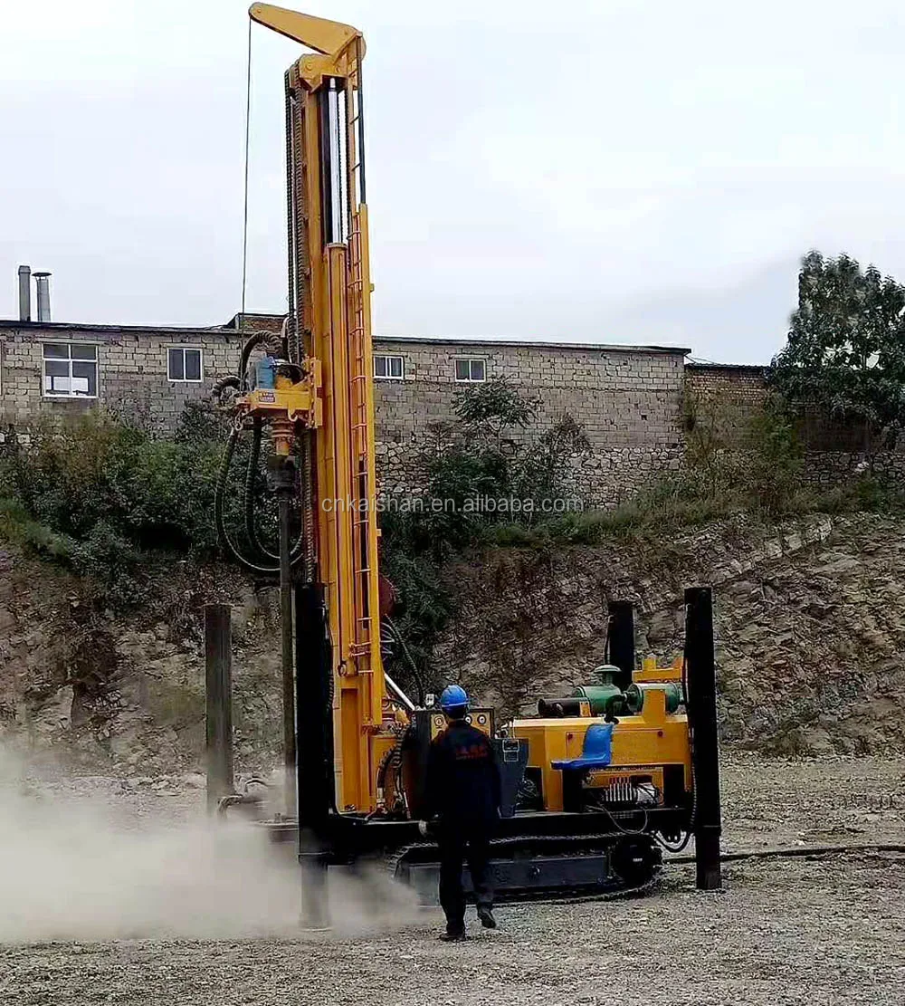 Hydraulic drive 300m deep 8inch hole crawler type drilling rig machine