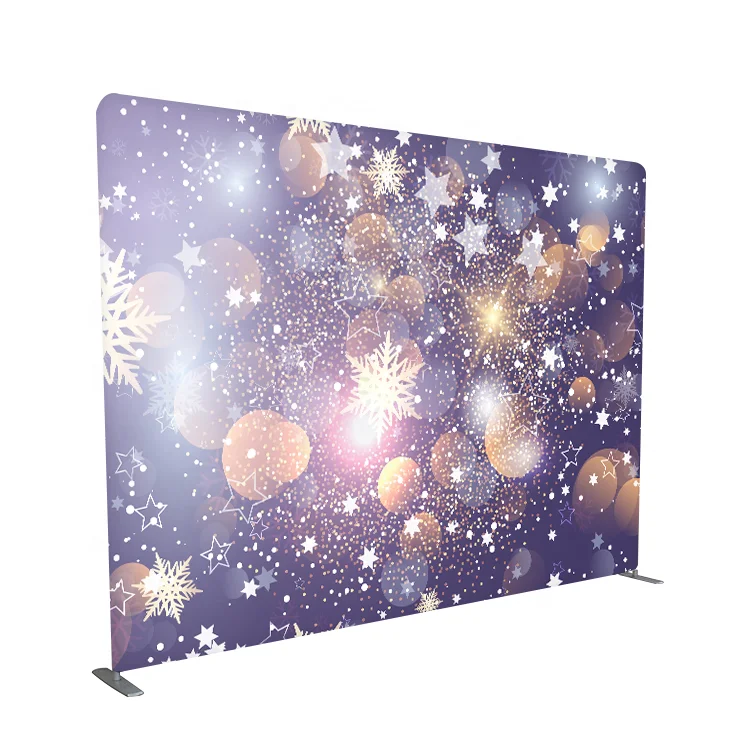 10 футов, 8 футов, индивидуальный одинарный или двойной Печатный Натяжной тканевый Рождественский фон для фотосъемки на заказ