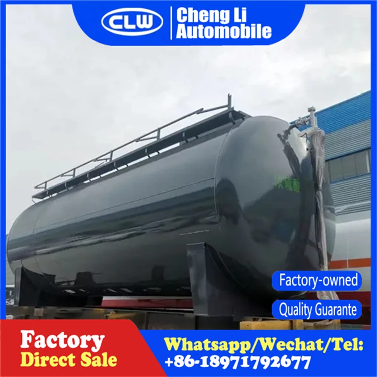 3 Axles 30000l Chemical Liquid 98% Concentrate Sulfuric Acid Transport Tanker Tank Truck Semi Trailer