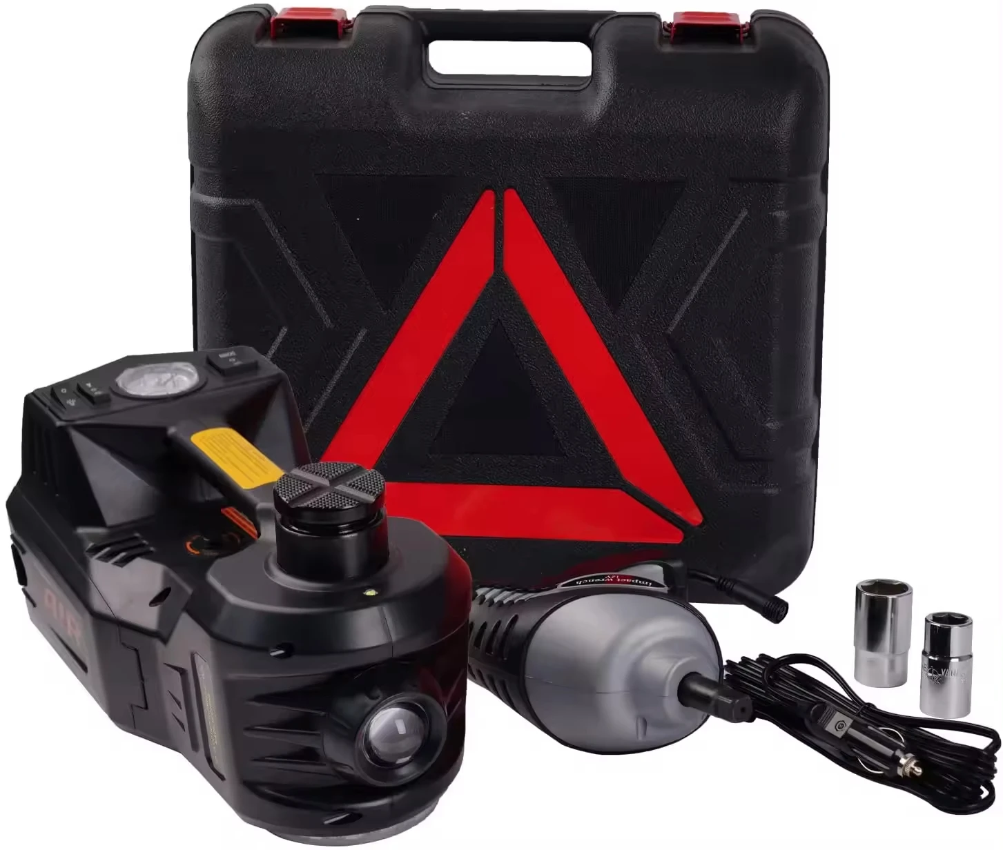 3 in 1 5 Tons 12v Portable electric hydraulic jack with electric air inflation pump hydraulic jack