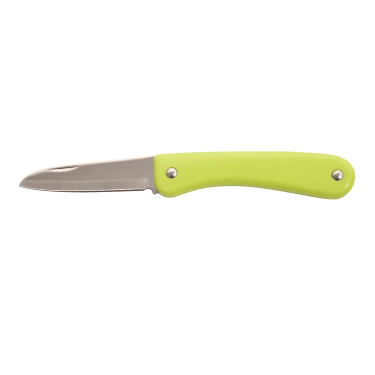 Mini Green Folding Fruit or Vegetable paring steak knife Stainless steel kitchen knife