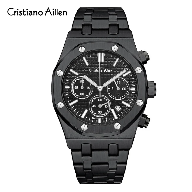 Men Watches Luxury Minimalist Calendar Stainless Steel Waterproof Luminous Date Week Sport Wrist Watches Quartz Watches