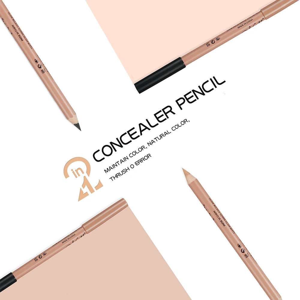 MENOW 2 in 1 concealer and eyebrow pencil white  concealer pencil corrector one end concealer one end eyebrow pencil