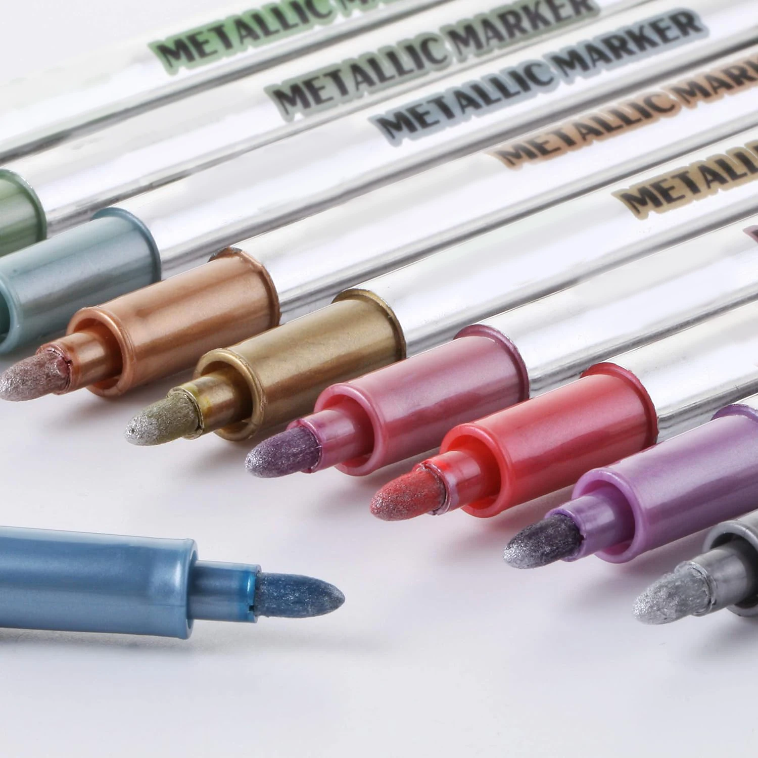 Wholesale Glitter Metallic  Art Markers For Black Paper Marker Pen Set