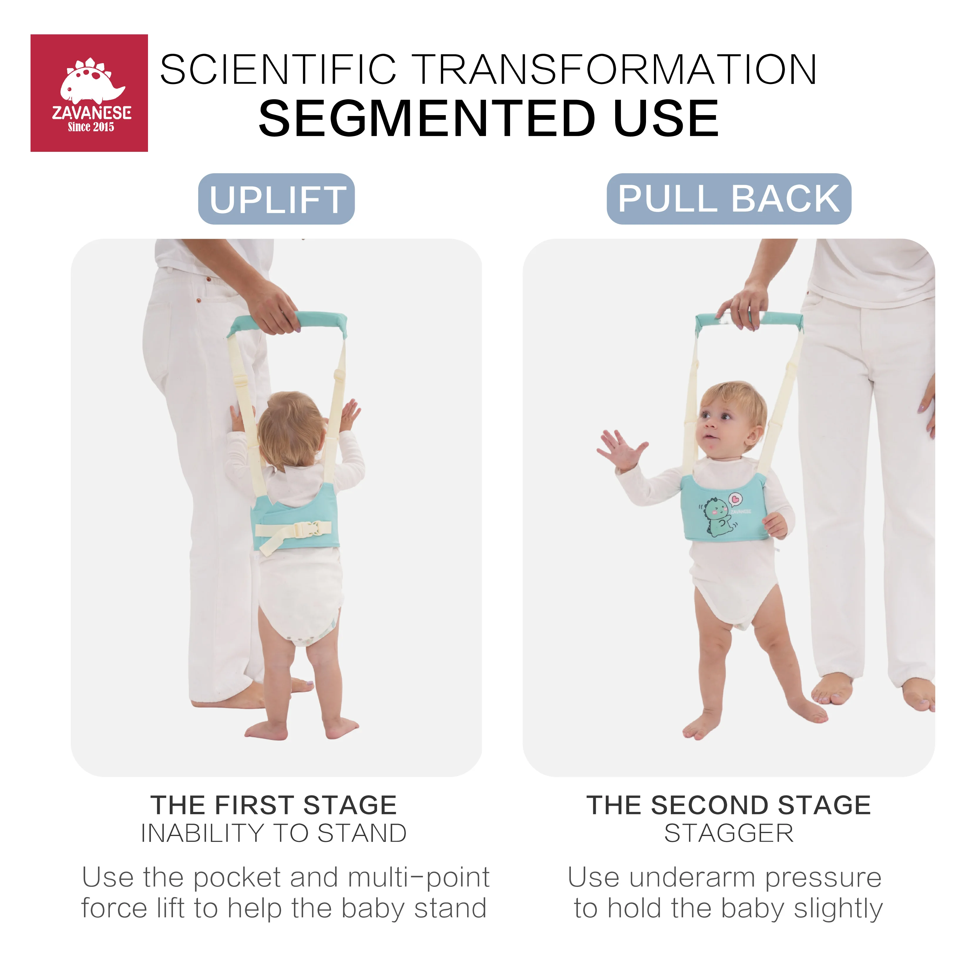 ZAVANESE Baby Walking Assistant Harness Belt toddler belt adjustable breathable Toddler Child Baby Assistant Safety leash