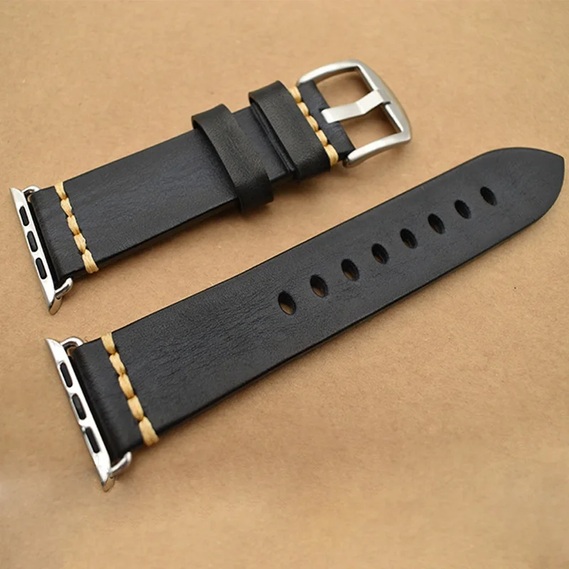  Сменный ремешок из натуральной кожи для apple watch Band с пользовательским